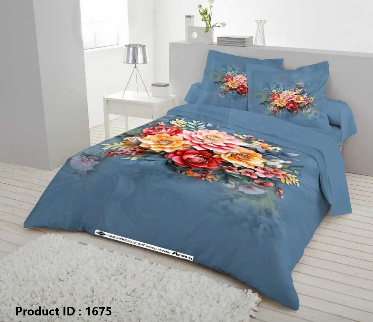 Digital 3D Print Luxury Panel Bed Sheet King Size